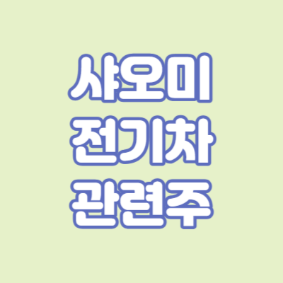 샤오미 전기차 관련주 대장주 TOP 3 : 테슬라 VS 샤오미
